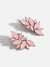 Pink Stone Flower Stud Earrings
