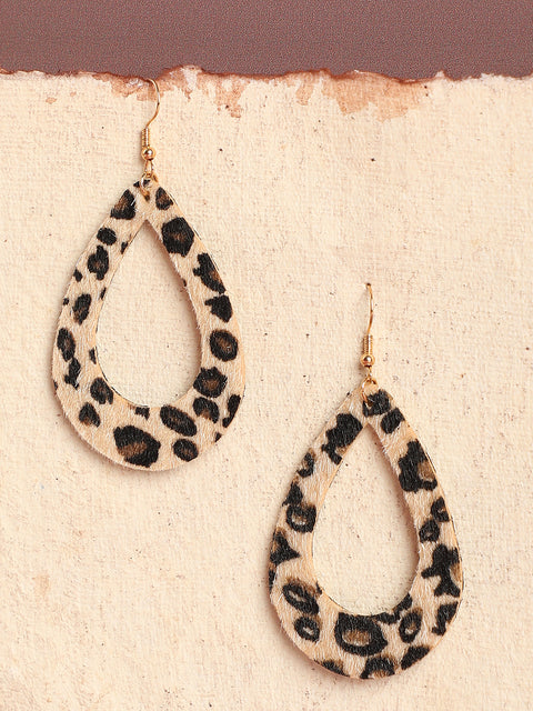 Animal Print Drop Earrings