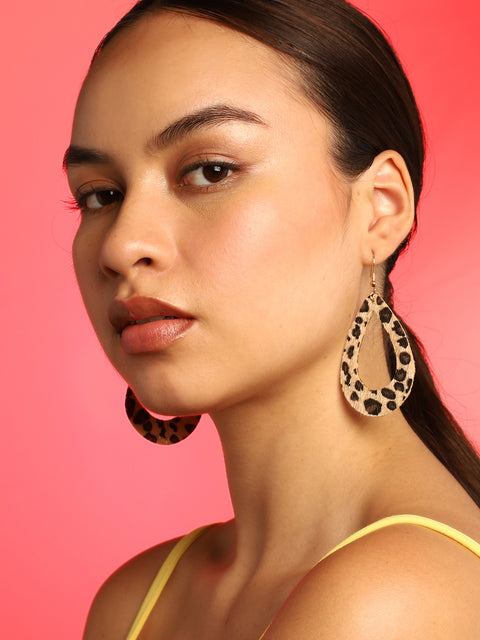 Animal Print Drop Earrings