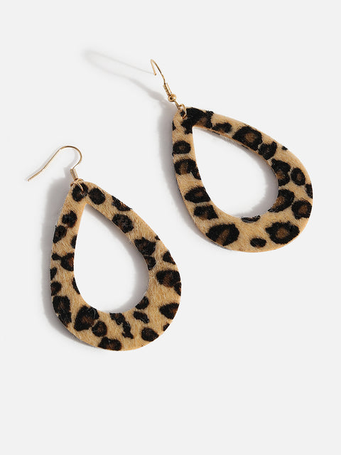 Animal Print Drop Earrings