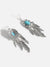 Blue Stone Silver Dreamcatcher Earring