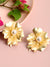 Yellow Flower Pearl Stud Earrings