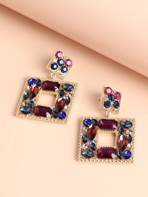 Vibrant Square Earrings