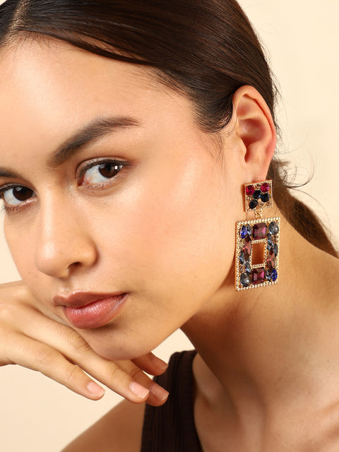 Vibrant Square Earrings