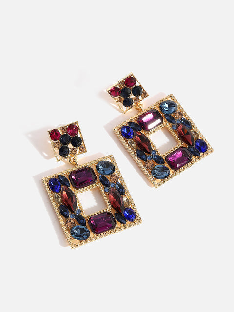 Vibrant Square Earrings