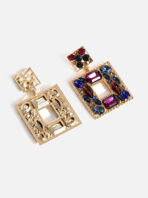Vibrant Square Earrings