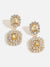 Gold Plated Rhinestones Drop Earrings