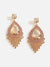 Gold Plated Ston Studed Drop Earrings