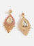 Gold Plated Ston Studed Drop Earrings