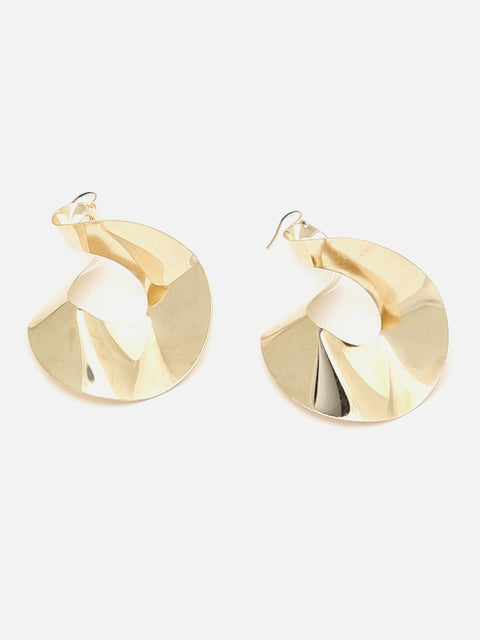 SOHI GOLD PLATED CONTEMPORARY EARRINGS