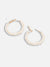Gold Plated Party Beaded Hoop Earring For Women