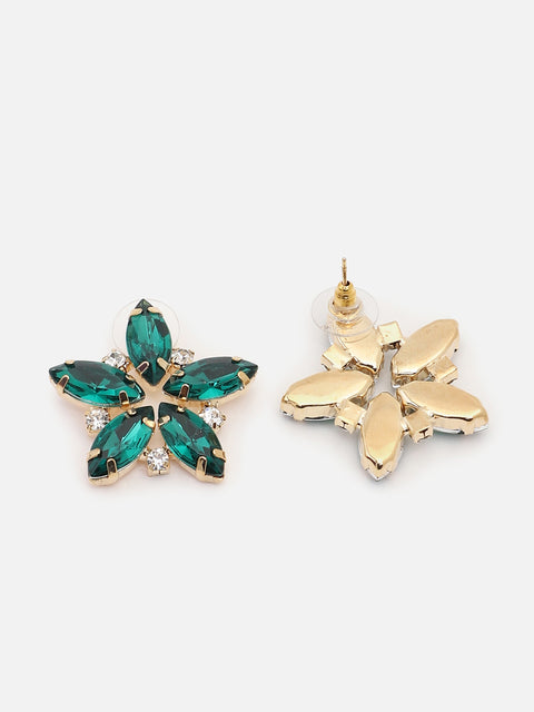 Gold Plated Party Designer Stone Stud For Women