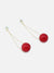 Gold Plated Party Beaded Drop Earring For Women