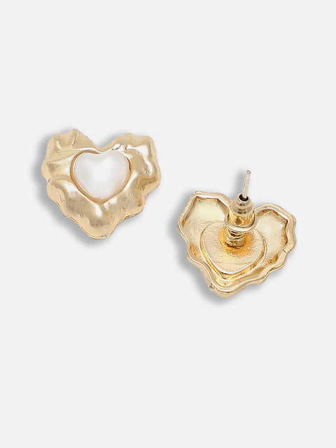 Gold Plated Party Pearls Stud For Women