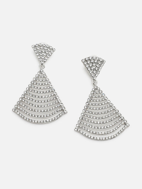 Gold Plated Party Designer Stone Drop Earring For Women