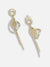 Gold Plated Party Designer Stone Drop Earring For Women