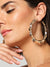 TRENDY GOLD PLATED HOOP EARRINGS FOR WOMEN AND GIRLS