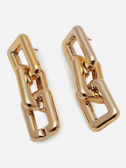 Gold Plated Designer Drop Earring