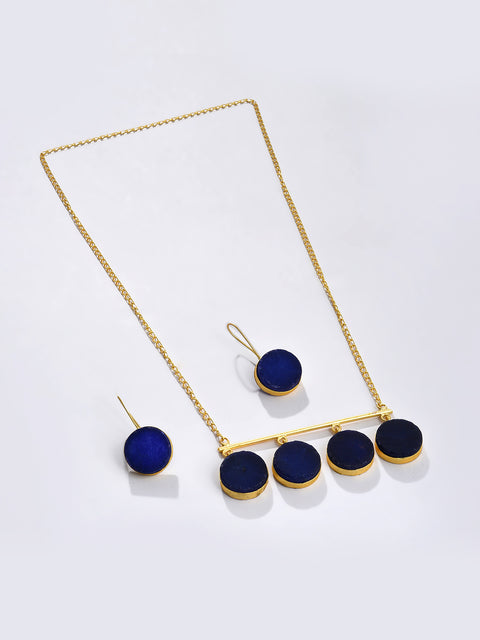 BLUE DROP CHAIN NECKLACE