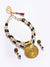 GOLD PLATED BEADED NECKLACE AND EARRINGS SET