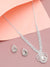 Silver Plated Party Designer Stone Necklace And Earring Set For Women