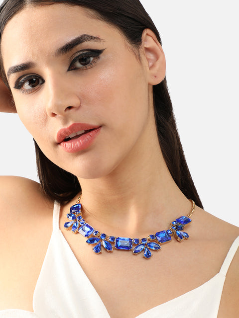 Gold Plated Party Designer Stone Necklace