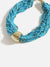 Blue Beads Gold Plated Choker Necklace