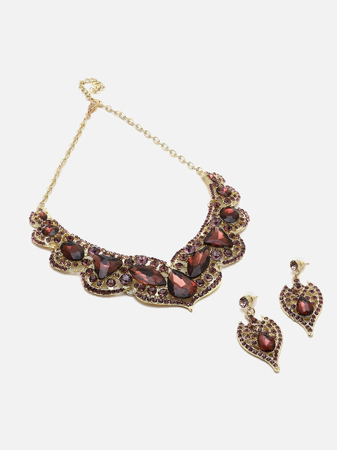 SOHI RED STONES JEWELLERY SET