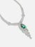 Silver Plated Party Designer Stone Necklace and Earring Set For Women