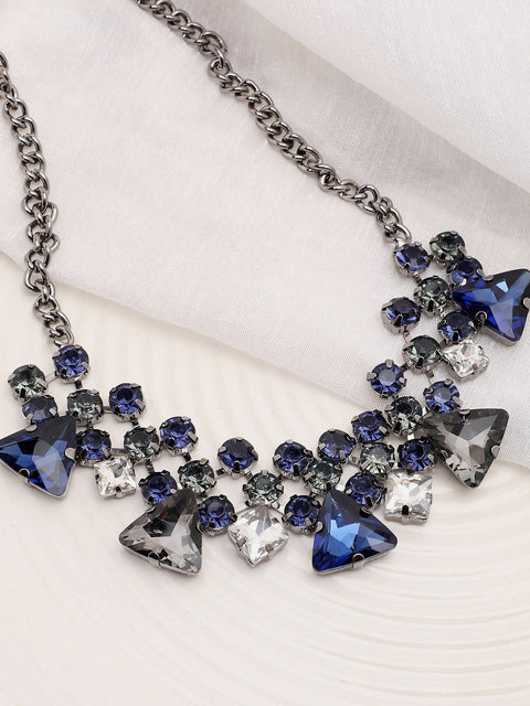 Gold Plated Party Designer Stone Necklace For Women