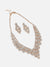 Gold Plated Party Designer Stone Necklace and Earring Set For Women
