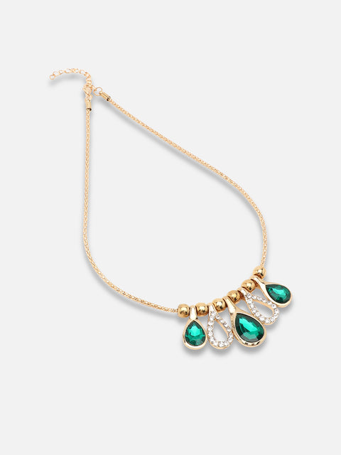 Gold Plated Party Designer Stone Necklace