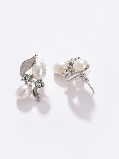PACK OF 3 SILVER PLATED PEARLS NECKLACE AND EARRING SET