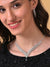 PACK OF 3 SILVER PLATED AMERICAN DIAMOND NECKLACE AND EARRING SET