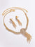PACK OF 3 GOLD PLATED AMERICAN DIAMOND NECKLACE AND EARRING SET