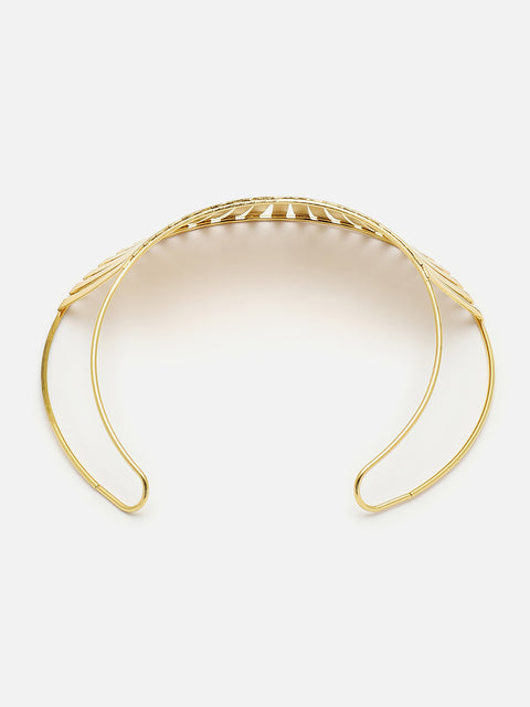GOLD PLATED CHOKER NECKLACE WITH EARRINGS FOR WOMEN AND GIRLS