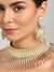 GOLD PLATED PEARL NECKLACE AND EARRINGS SET FOR WOMEN