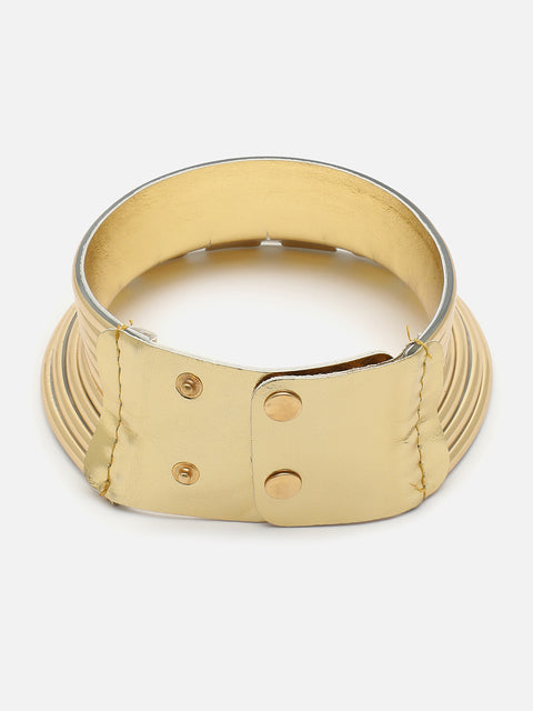 GOLD PLATED CHOKER NECKLACE WITH EARRINGS
