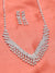 Silver Plated American Diamond Necklace and Earring Set