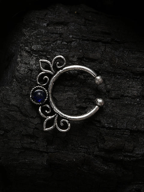 BLUE STONE ADJUSTABLE BOHO NOSE PIN