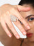 Gold Plated Party Designer Stone Ring For Women