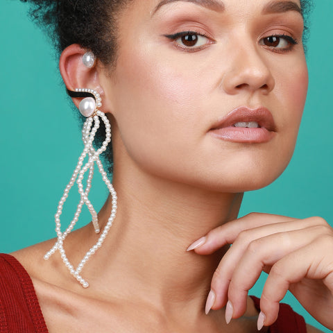 Gold-Plated Drop Earrings Earrings