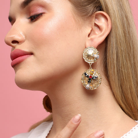 Gold-Plated Drop Earrings Earrings