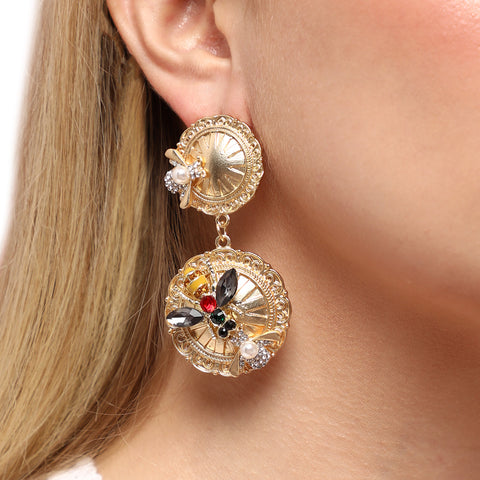Gold-Plated Drop Earrings Earrings