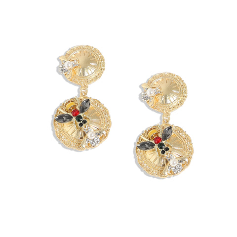 Gold-Plated Drop Earrings Earrings