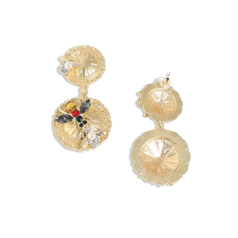 Gold-Plated Drop Earrings Earrings
