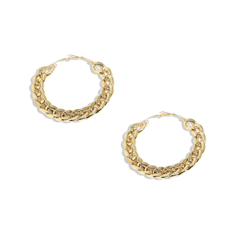 Gold-Plated Hoop Earrings Earrings