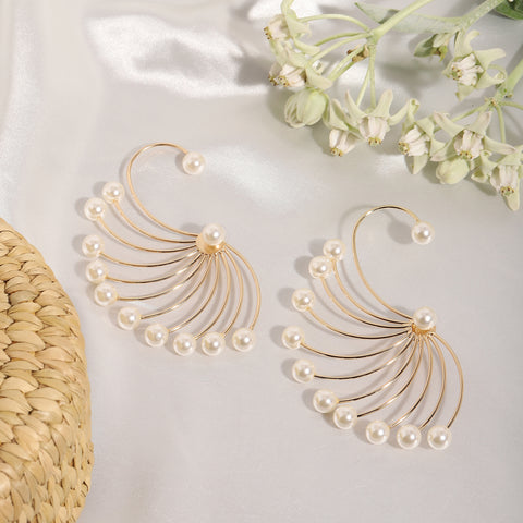 Gold-Plated Ear Cuff Earrings