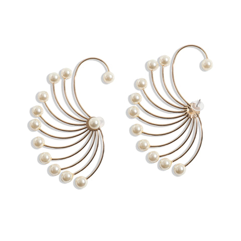 Gold-Plated Ear Cuff Earrings