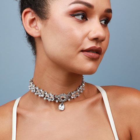 Silver-Plated Choker Necklace